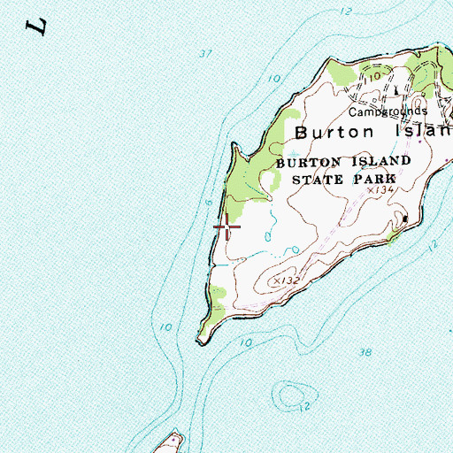 Topographic Map of West Shore Trail, VT