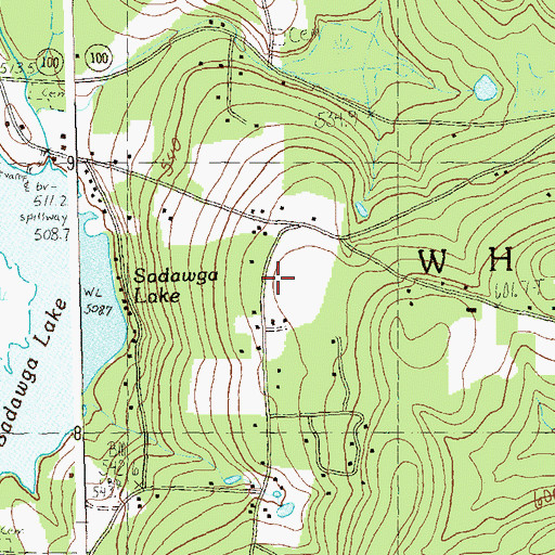 Topographic Map of Brigham Young Memorial Cemetery, VT