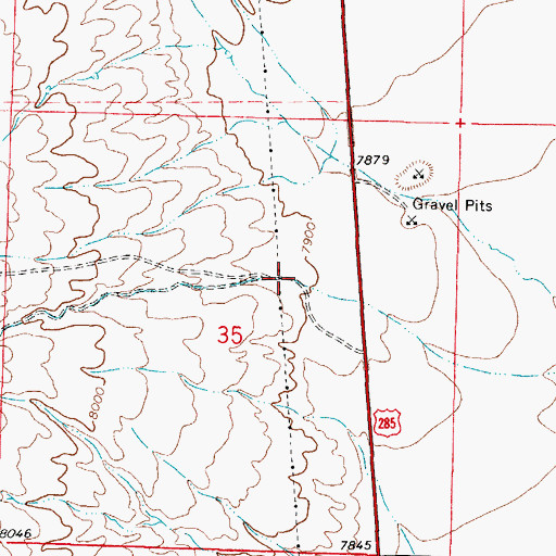 Topographic Map of Noland Gulch, CO
