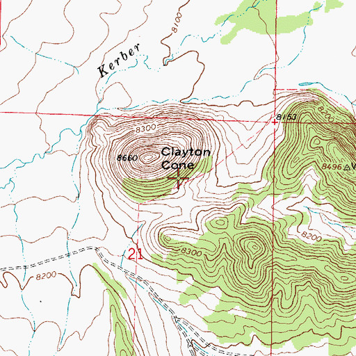 Topographic Map of Clayton Cone, CO
