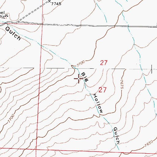 Topographic Map of Big Hollow Gulch, CO
