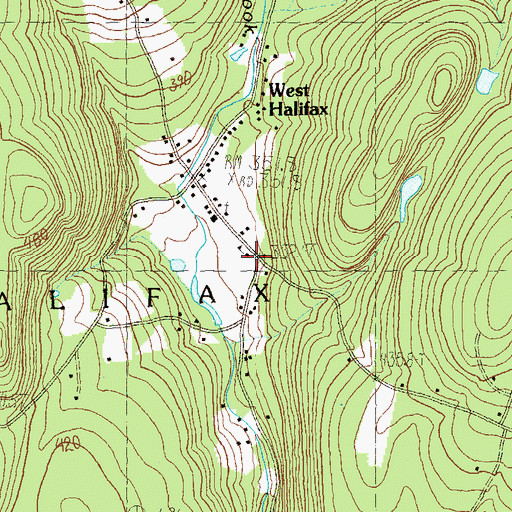 Topographic Map of Halifax School, VT