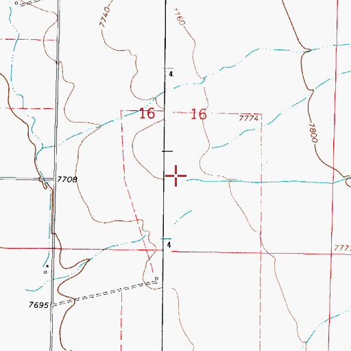Topographic Map of Garner Creek, CO