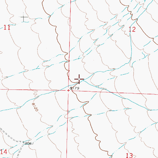 Topographic Map of Major Creek, CO