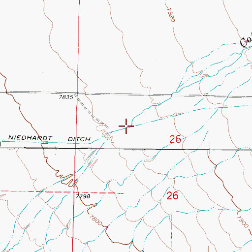 Topographic Map of Cotton Creek, CO