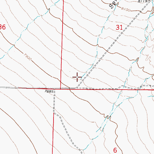 Topographic Map of Spring Creek, CO