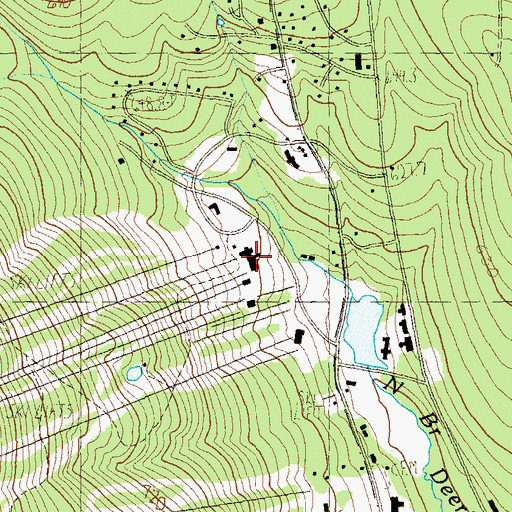 Topographic Map of Mount Snow Ski Resort, VT