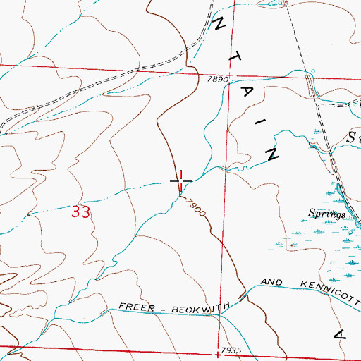 Topographic Map of Short Creek, CO
