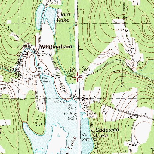 Topographic Map of Sadawga Cemetery, VT