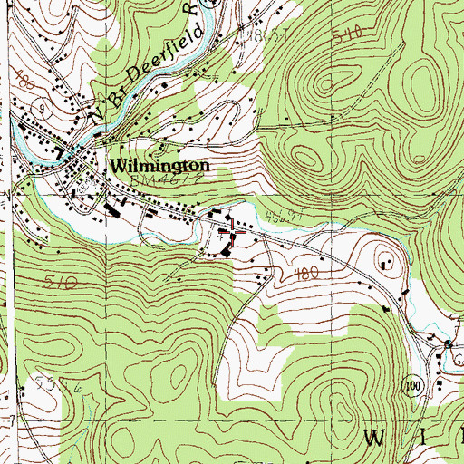 Topographic Map of Saint Marys of the Mountain Episcopal Church, VT