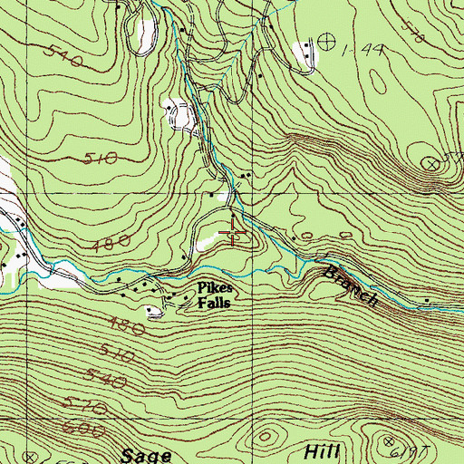 Topographic Map of Seventh Day Adventist Church Cemetery, VT