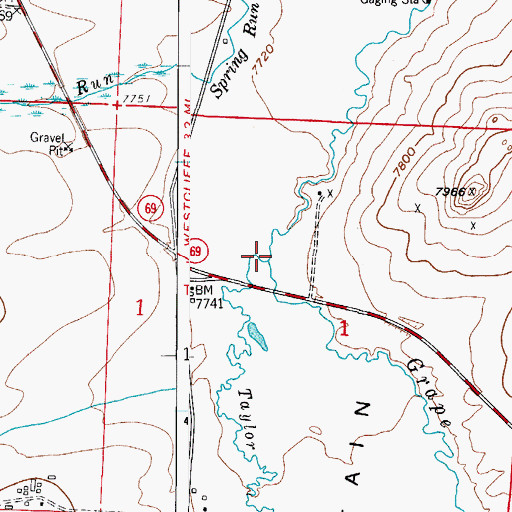 Topographic Map of Taylor Creek, CO