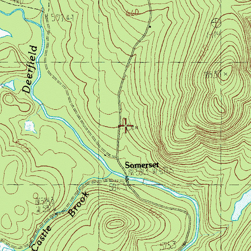 Topographic Map of Somerset Cemetery, VT