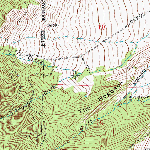 Topographic Map of Verde Creek, CO