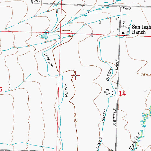 Topographic Map of Upper Smith Ditch, CO