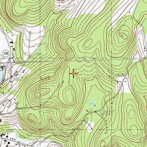 Topographic Map of The White Horse Ski Touring Center, VT