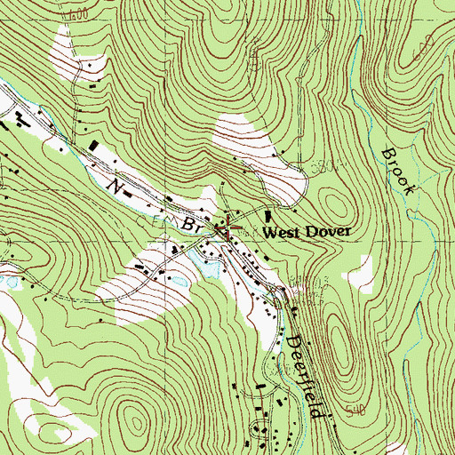 Topographic Map of West Dover Historic District, VT