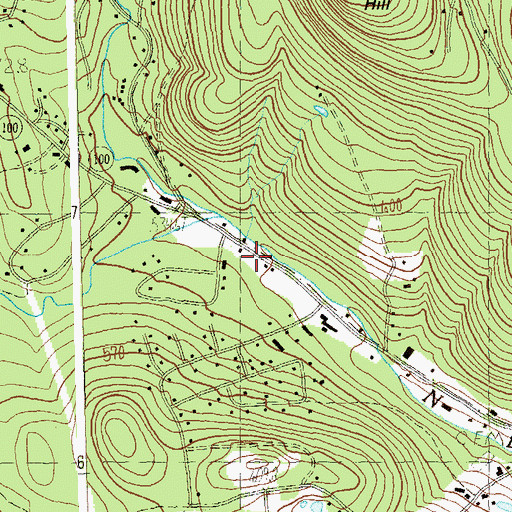 Topographic Map of West Dover Post Office, VT