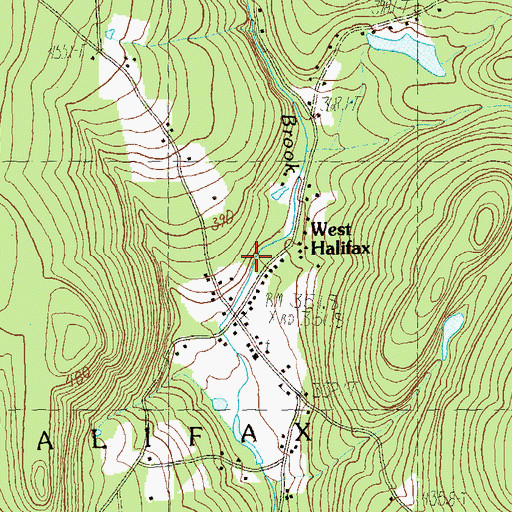 Topographic Map of West Halifax Cemetery, VT