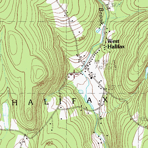 Topographic Map of West Halifax Post Office, VT