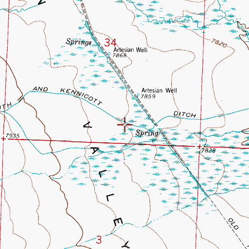Topographic Map of Freer-Beckwith and Kennicott Ditch, CO