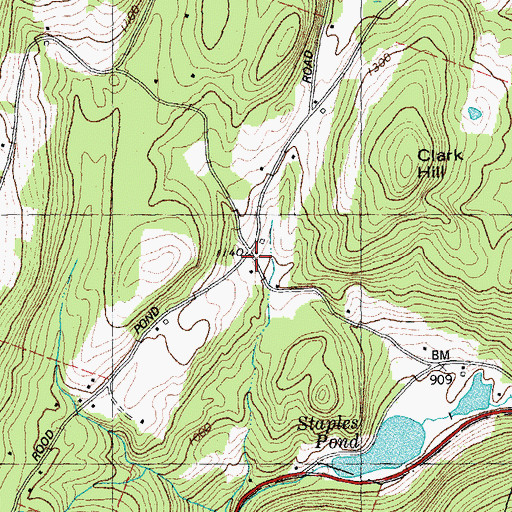 Topographic Map of Adams Lot Cemetery, VT