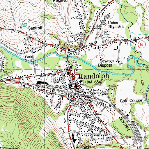 Topographic Map of Bethany United Church of Christ, VT