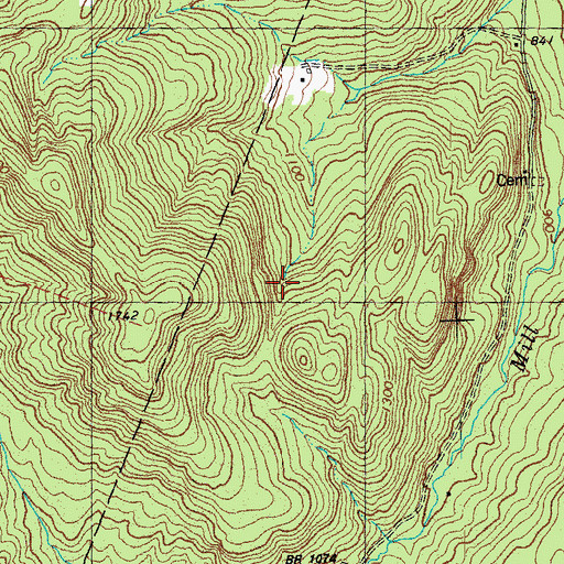 Topographic Map of Bradford Municipal Forest, VT