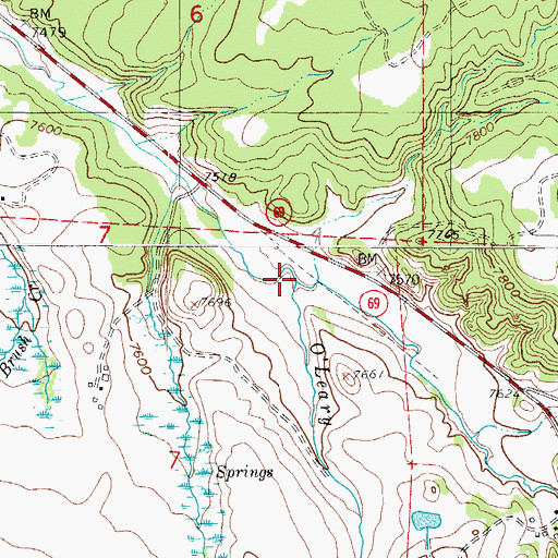 Topographic Map of O'Leary Creek, CO