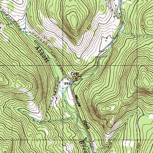 Topographic Map of Clough Cemetery, VT