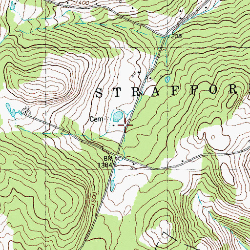 Topographic Map of Clover Hill Wildlife Management Area, VT