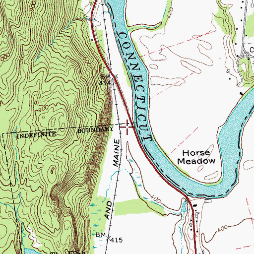 Topographic Map of Cow Meadow Crossing (historical), VT