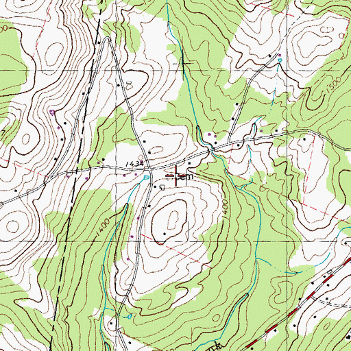 Topographic Map of Cutlers Corners Cemetery, VT
