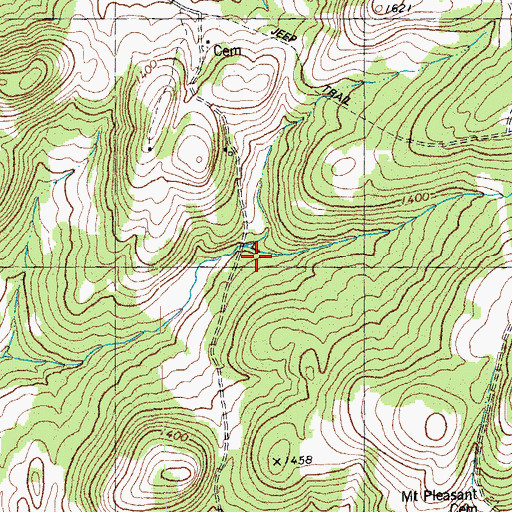 Topographic Map of Drews Cemetery, VT