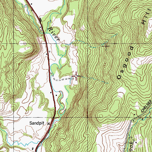 Topographic Map of East Randolph Baptist Church, VT