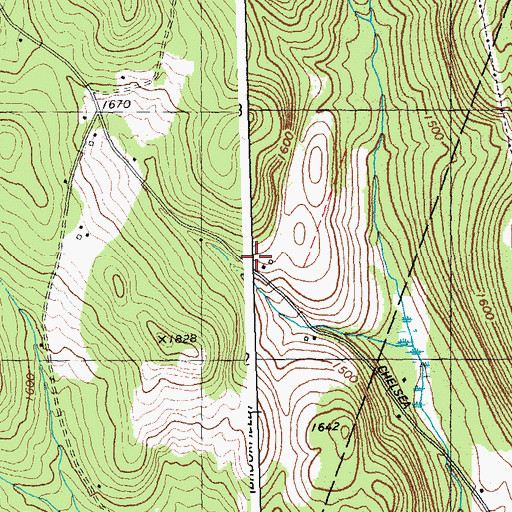 Topographic Map of Flint Cemetery, VT