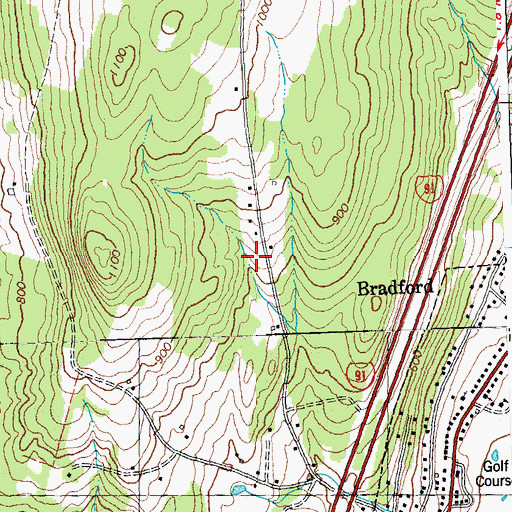 Topographic Map of Goshen School (historical), VT