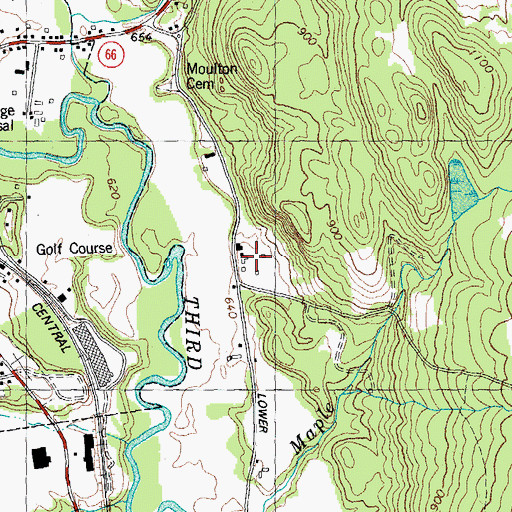 Topographic Map of Green Mountain Touring Center, VT