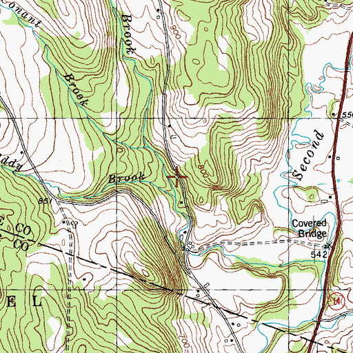 Topographic Map of Harlow Cemetery, VT
