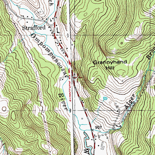 Topographic Map of Justin Smith Morrill Homestead State Historic Site, VT