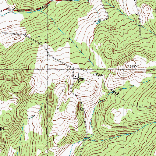 Topographic Map of Kelsey Mountain Cemetery, VT
