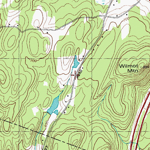 Topographic Map of Knox Cemetery, VT