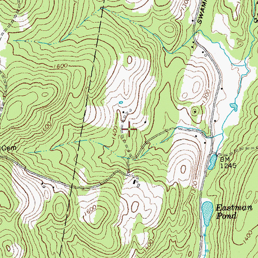 Topographic Map of Lime Kiln Cemetery, VT