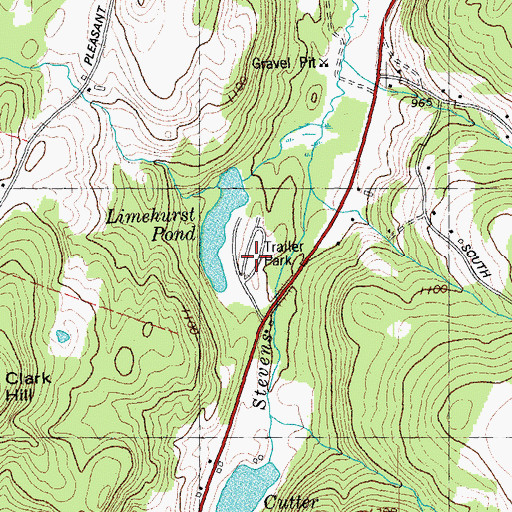 Topographic Map of Limehurst Lake Campground, VT