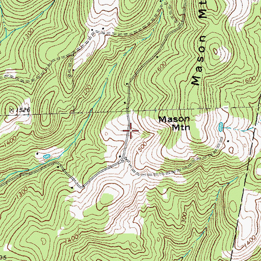 Topographic Map of Mills Family Cemetery, VT