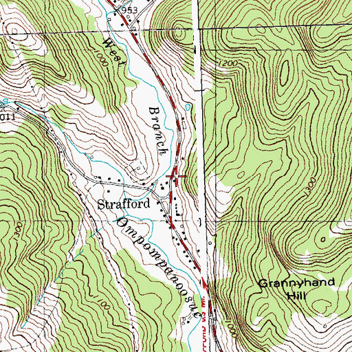 Topographic Map of Morrill Memorial and Harris Library, VT