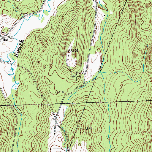 Topographic Map of Munn-Rowell Cemetery, VT