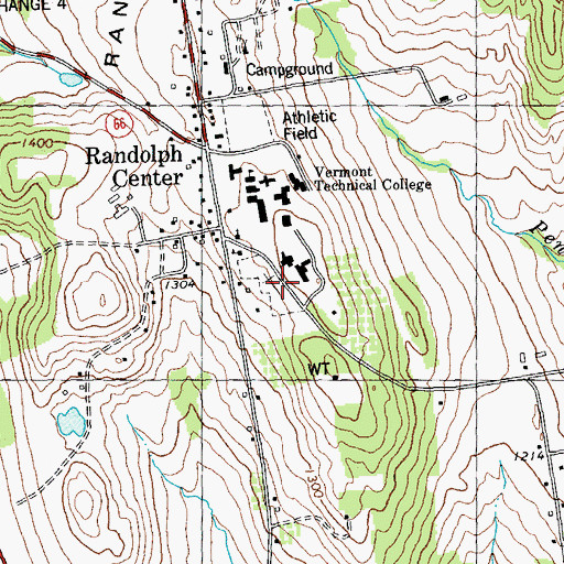 Topographic Map of Randolph Center Cemetery, VT