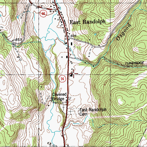 Topographic Map of East Valley Academy, VT