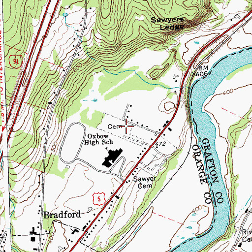 Topographic Map of Sawyer Cemetery, VT
